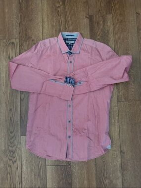 Ted Baker Pink Dress Shirt with Contrast Trim